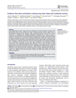 Evidence that heat acclimation training may alter sleep and incidental activity