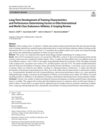 Long-Term Development of Training Characteristics and Performance-Determining Factors in Elite/International and World-Class Endurance Athletes: A Scoping Review