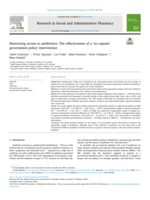 Restricting access to antibiotics: The effectiveness of a ‘no repeats’ government policy intervention