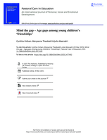 Mind the gap – Age gaps among young children’s ‘friendships’