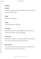 Effectiveness of topical silicone gel and pressure garment therapy for burn scar prevention and management in children 12-months postburn: A parallel group randomised controlled trial
