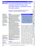 Occupational therapy for people with dementia and their family carers provided at home: a systematic review and meta-analysis