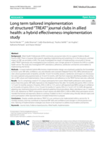 Long term tailored implementation of structured "TREAT" journal clubs in allied health: a hybrid effectiveness-implementation study