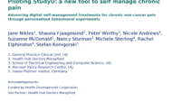 Piloting StudyU: a new tool to self manage chronic pain