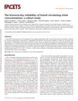 The between-day reliability of fasted circulating irisin concentrations: a cohort study