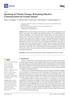 Speaking of Climate Change: Reframing Effective Communication for Greater Impact