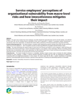 Service employees' perceptions of organizational vulnerability from macro-level risks and how innovativeness mitigates their impact