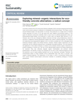 Exploring mineral-organic interactions for eco-friendly concrete alternatives: A radical concept