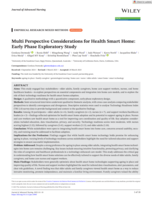 Multi Perspective Considerations for Health Smart Home: Early Phase Exploratory Study