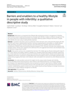 Barriers and enablers to a healthy lifestyle in people with infertility: a qualitative descriptive study