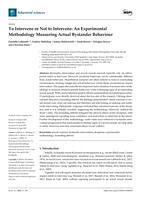 To Intervene or Not to Intervene: An Experimental Methodology Measuring Actual Bystander Behaviour