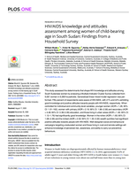 HIV/AIDS knowledge and attitudes assessment among women of child-bearing age in South Sudan: Findings from a Household Survey