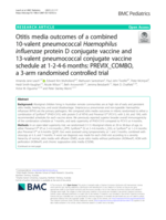 Otitis media outcomes of a combined 10-valent pneumococcal Haemophilus influenzae protein D conjugate vaccine and 13-valent pneumococcal conjugate vaccine schedule at 1-2-4-6 months: PREVIX_COMBO, a 3-arm randomised controlled trial