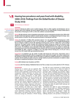 Hearing loss prevalence and years lived with disability, 1990-2019: findings from the Global Burden of Disease Study 2019