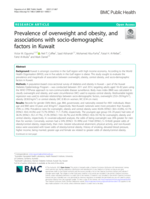Prevalence of overweight and obesity, and associations with socio-demographic factors in Kuwait