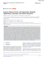 Systems Human Factors and Ergonomics Methods: Applications, Outcomes, and Future Directions