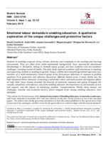 Emotional labour demands in enabling education: A qualitative exploration of the unique challenges and protective factors