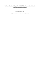The End of Gendered Policy: A New Public Policy Framework for Alienation in Families (Parental Alienation)