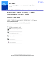 Humans versus robots: countering AI and the commodification of creative writing