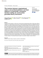 The tensions between organisational culture and professionalisation and their influence on paramedic conveyance decision-making: A constructivist grounded theory framework
