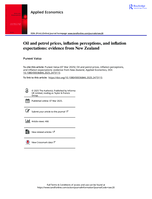 Oil and petrol prices, inflation perceptions, and inflation expectations: evidence from New Zealand