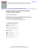 'Death by a thousand cuts': the violence of academia revealed in women's metaphors