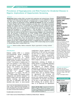 Prevalence of hyperglycemia and risk factors for orodental disease in Nigeria: Implications of opportunistic screening