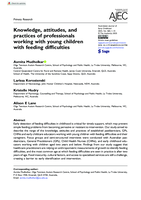 Knowledge, attitudes, and practices of professionals working with young children with feeding difficulties