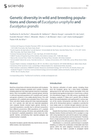 Genetic diversity in wild and breeding populations and clones of Eucalyptus urophylla and Eucalyptus grandis