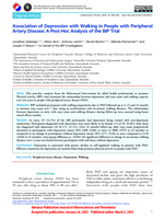 Association of Depression with Walking in People with Peripheral Artery Disease: A Post-Hoc Analysis of the BIP Trial