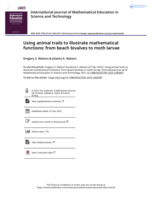 Using animal trails to illustrate mathematical functions: from beach bivalves to moth larvae