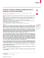 Prevalence of surgery in Indigenous people with cancer: a systematic review and meta-analysis