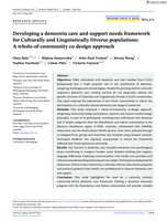 Developing a dementia care and support needs framework for Culturally and Linguistically Diverse populations: A whole‐of‐community co‐design approach