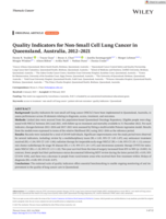Quality Indicators for Non-Small Cell Lung Cancer in Queensland, Australia, 2012-2021