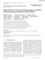 KHOZ(KEL41): A novel low-prevalence antigen in the Kell blood group system antithetical to KHIZ (KEL40)