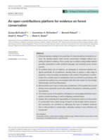 An open-contributions platform for evidence on forest conservation