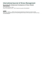 Reconciling the Interpersonal Consequences of Stress Mindset Interventions