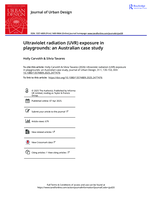 Ultraviolet radiation (UVR) exposure in playgrounds: an Australian case study