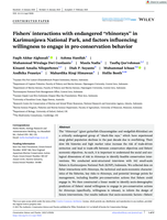 Fishers' interactions with endangered "rhinorays" in Karimunjawa National Park, and factors influencing willingness to engage in pro-conservation behavior