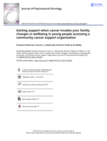 Getting support when cancer invades your family: changes in wellbeing in young people accessing a community cancer support organization