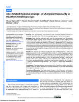 Age-Related Regional Changes in Choroidal Vascularity in Healthy Emmetropic Eyes