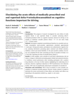 Elucidating the acute effects of medically prescribed oral and vaporised delta-9-tetrahydrocannabinol on cognitive functions important for driving