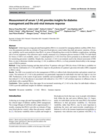 Measurement of serum 1,5-AG provides insights for diabetes management and the anti-viral immune response