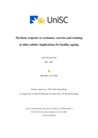 Myokine response to resistance exercise and training in older adults: implications for healthy ageing