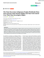 The Time has Come: Indigenous Peoples worldwide must now exercise their human rights and take full control over their data sovereignty rights