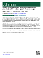 Prenatal alcohol exposure is associated with altered feto-placental blood flow and sex-specific placental changes