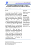 Negative Dialectics in Nāgārjuna's Thought as a Critique of Substantialist Ontology in Contemporary Western Philosophy