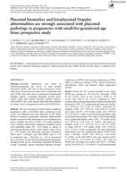 Placental biomarker and fetoplacental Doppler abnormalities are strongly associated with placental pathology in pregnancies with small-for-gestational-age fetus: prospective study
