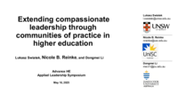 Extending compassionate leadership through communities of practice in higher education