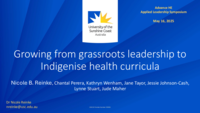 Growing from grassroots leadership to Indigenise health curricula